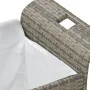 Banco de jardín con cojín ratán sintético gris 116x46x57 cm by , garden benches - Ref: Foro24-363421, Price: 114,73 €, Discou...