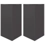 Jardineras triangulares 2 uds acero negro 50x43x75 cm by , Pots and planters - Ref: Foro24-851172, Price: 123,81 €, Discount: %