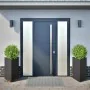 Jardineras triangulares 2 uds acero negro 50x43x75 cm by , Pots and planters - Ref: Foro24-851172, Price: 123,81 €, Discount: %
