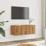 Muebles para TV de pared 2 unidades roble artesanal 80x30x30 cm by , TV Furniture - Ref: Foro24-857016, Price: 76,11 €, Disco...