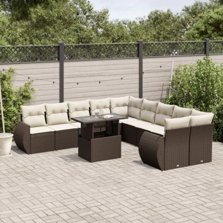 Set de sofás de jardín 11 pzas cojines ratán sintético marrón von , Gartensets - Ref: Foro24-3268803, Preis: 837,28 €, Rabatt: %