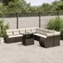 Set de sofás de jardín 11 pzas cojines ratán sintético marrón von , Gartensets - Ref: Foro24-3268803, Preis: 837,28 €, Rabatt: %