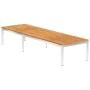 Tumbona de madera maciza de acacia y acero inoxidable de , Tumbonas - Ref: Foro24-46493, Precio: 208,65 €, Descuento: %