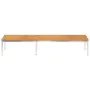 Tumbona de madera maciza de acacia y acero inoxidable de , Tumbonas - Ref: Foro24-46493, Precio: 208,65 €, Descuento: %