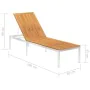 Tumbona de madera maciza de acacia y acero inoxidable de , Tumbonas - Ref: Foro24-46493, Precio: 208,65 €, Descuento: %