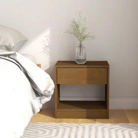 Mesita de noche madera maciza de pino marrón miel 40x31x40 cm von , Nachttische - Ref: Foro24-808069, Preis: 39,25 €, Rabatt: %