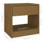 Mesita de noche madera maciza de pino marrón miel 40x31x40 cm von , Nachttische - Ref: Foro24-808069, Preis: 39,25 €, Rabatt: %