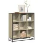 Estantería madera y metal roble Sonoma 97,5x33x107,5 cm de , Librerías y estanterías - Ref: Foro24-3300861, Precio: 107,29 €,...