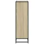 Estantería madera y metal roble Sonoma 97,5x33x107,5 cm de , Librerías y estanterías - Ref: Foro24-3300861, Precio: 107,29 €,...