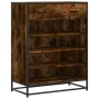 Zapatero de madera y metal roble ahumado 75x38x97,5 cm by , Shoe racks and shoe organizers - Ref: Foro24-3300877, Price: 107,...