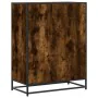 Zapatero de madera y metal roble ahumado 75x38x97,5 cm by , Shoe racks and shoe organizers - Ref: Foro24-3300877, Price: 107,...