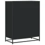 Zapatero de madera de ingeniería y metal negro 75x38x97,5 cm de , Zapateros y organizadores de calzado - Ref: Foro24-3300875,...