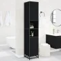 Armario baño madera ingeniería y metal negro 35x37,5x188,5 cm by , Bathroom furniture - Ref: Foro24-3300880, Price: 157,15 €,...