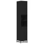 Armario baño madera ingeniería y metal negro 35x37,5x188,5 cm by , Bathroom furniture - Ref: Foro24-3300880, Price: 157,15 €,...