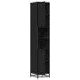 Armario baño madera ingeniería y metal negro 35x37,5x188,5 cm by , Bathroom furniture - Ref: Foro24-3300880, Price: 157,15 €,...