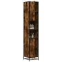 Armario de baño madera y metal roble ahumado 35x37,5x188,5 cm de , Muebles de baño - Ref: Foro24-3300882, Precio: 139,66 €, D...