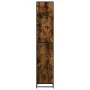 Armario de baño madera y metal roble ahumado 35x37,5x188,5 cm de , Muebles de baño - Ref: Foro24-3300882, Precio: 139,66 €, D...