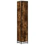 Armario de baño madera y metal roble ahumado 35x37,5x188,5 cm de , Muebles de baño - Ref: Foro24-3300882, Precio: 139,66 €, D...