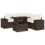 Set sofás de jardín 6 piezas y cojines ratán sintético marrón by , Garden sets - Ref: Foro24-3269163, Price: 476,69 €, Discou...