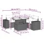 Set sofás de jardín 6 piezas y cojines ratán sintético marrón by , Garden sets - Ref: Foro24-3269163, Price: 476,69 €, Discou...