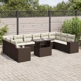 Set de sofás de jardín 11 pzas cojines ratán sintético marrón by , Garden sets - Ref: Foro24-3269413, Price: 775,05 €, Discou...