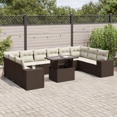 Set de sofás de jardín 11 pzas cojines ratán sintético marrón von , Gartensets - Ref: Foro24-3269413, Preis: 775,05 €, Rabatt: %