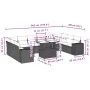 Set de sofás de jardín 11 pzas cojines ratán sintético marrón von , Gartensets - Ref: Foro24-3269413, Preis: 775,05 €, Rabatt: %