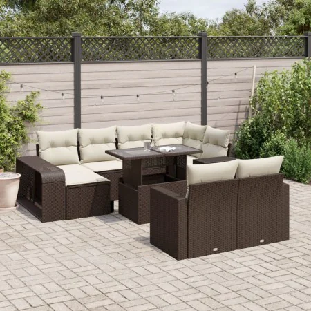 Set de sofás de jardín 11 pzas cojines ratán sintético marrón by , Garden sets - Ref: Foro24-3274586, Price: 689,18 €, Discou...