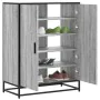 Zapatero madera de ingeniería y metal gris Sonoma 75x38x97,5 cm von , Schuhregale und Schuhorganisatoren - Ref: Foro24-330086...