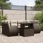 Juego de sofás de jardín 7 piezas con cojines ratán PE marrón by , Garden sets - Ref: Foro24-3268393, Price: 548,11 €, Discou...