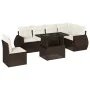 Juego de sofás de jardín 7 piezas con cojines ratán PE marrón by , Garden sets - Ref: Foro24-3268573, Price: 539,06 €, Discou...