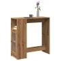 Mesa alta con estantes madera roble artisian 101x40x103,5 cm by , Kitchen and dining tables - Ref: Foro24-854372, Price: 93,8...