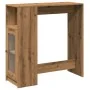 Mesa alta con estantes madera roble artisian 101x40x103,5 cm by , Kitchen and dining tables - Ref: Foro24-854372, Price: 93,8...
