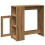 Mesa alta con estantes madera roble artisian 101x40x103,5 cm by , Kitchen and dining tables - Ref: Foro24-854372, Price: 93,8...