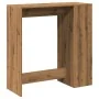 Mesa alta con estantes madera roble artisian 101x40x103,5 cm by , Kitchen and dining tables - Ref: Foro24-854372, Price: 93,8...