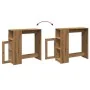 Mesa alta con estantes madera roble artisian 101x40x103,5 cm by , Kitchen and dining tables - Ref: Foro24-854372, Price: 93,8...