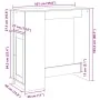 Mesa alta con estantes madera roble artisian 101x40x103,5 cm by , Kitchen and dining tables - Ref: Foro24-854372, Price: 93,8...