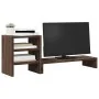Soporte monitor con organizador escritorio madera marrón roble by , Computer bases and risers - Ref: Foro24-854739, Price: 24...