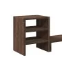 Soporte monitor con organizador escritorio madera marrón roble by , Computer bases and risers - Ref: Foro24-854739, Price: 24...
