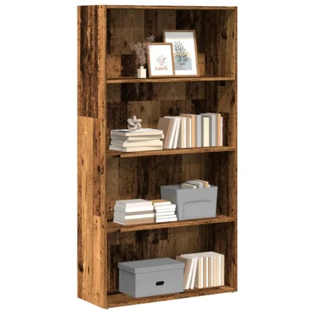Estantería madera de ingeniería color envejecido 80x30x152 cm de , Librerías y estanterías - Ref: Foro24-857947, Precio: 72,1...