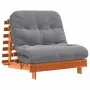 Futón sofá cama con colchón madera maciza marrón 90x206x11 cm by , Futones - Ref: Foro24-846763, Price: 228,79 €, Discount: %