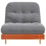 Futón sofá cama con colchón madera maciza marrón 90x206x11 cm by , Futones - Ref: Foro24-846763, Price: 228,79 €, Discount: %