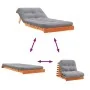 Futón sofá cama con colchón madera maciza marrón 90x206x11 cm by , Futones - Ref: Foro24-846763, Price: 228,79 €, Discount: %