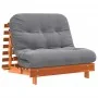Futón sofá cama con colchón madera maciza marrón 100x206x11 cm by , Futones - Ref: Foro24-846768, Price: 243,42 €, Discount: %