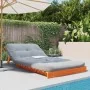 Futón sofá cama con colchón madera maciza marrón 100x206x11 cm by , Futones - Ref: Foro24-846768, Price: 243,42 €, Discount: %
