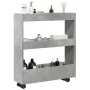 Carro de almacenaje estrecho 3 niveles madera gris hormigón de , Carros de cocina y comedor - Ref: Foro24-855244, Precio: 46,...