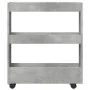 Carro de almacenaje estrecho 3 niveles madera gris hormigón de , Carros de cocina y comedor - Ref: Foro24-855244, Precio: 46,...
