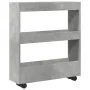 Carro de almacenaje estrecho 3 niveles madera gris hormigón de , Carros de cocina y comedor - Ref: Foro24-855244, Precio: 46,...