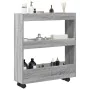 Carro de almacenaje estrecho 3 niveles madera gris Sonoma de , Carros de cocina y comedor - Ref: Foro24-855246, Precio: 50,77...