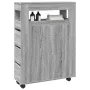 Armario de baño estrecho con ruedas madera gris Sonoma von , Schließfächer und Lagerschränke - Ref: Foro24-855273, Preis: 114...